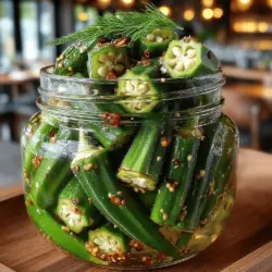 Okra, auch als „Ladyfinger“ bekannt, ist eine Gemüsesorte, die nicht nur durch ihre einzigartigen Eigenschaften besticht, sondern auch durch ihre gesundheitlichen Vorteile. Reich an Ballaststoffen, Vitaminen und Mineralstoffen, ist sie eine hervorragende Ergänzung für eine gesunde Ernährung. Die Zubereitung von eingelegter Okra ist eine traditionelle Methode, um den Geschmack zu intensivieren und die Haltbarkeit zu verlängern. In vielen Kulturen wird eingelegtes Gemüse als wichtiger Bestandteil von Mahlzeiten angesehen und bietet eine aufregende Möglichkeit, frisches Gemüse das ganze Jahr über zu genießen.