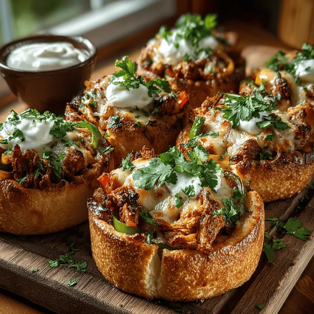 Mini-Hähnchen-Fajita-Pizza-Bites sind eine köstliche Fusion aus zwei beliebten Gerichten: der klassischen Fajita und der italienischen Pizza. Diese kleinen Häppchen vereinen die würzigen Aromen von mariniertem Hähnchen und frischem Gemüse auf einem knusprigen Pizzateig, was sie zu einem idealen Snack für Partys, Filmabende oder einfach nur für einen gemütlichen Abend zu Hause macht. Die Kombination aus zartem Hähnchen, buntem Gemüse und geschmolzenem Käse sorgt nicht nur für ein geschmackliches Erlebnis, sondern spricht auch die Augen an.