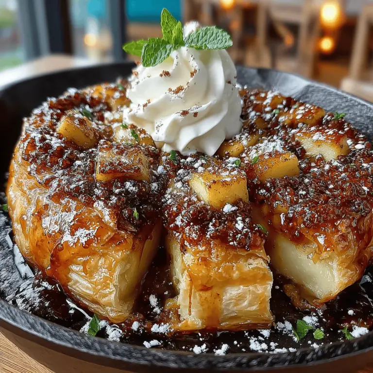 Die Tarte Tatin ist ein wahrhaft ikonisches französisches Dessert, das mit seiner köstlichen Kombination aus karamellisierten Äpfeln und knusprigem Blätterteig die Herzen von Feinschmeckern weltweit erobert hat. In dieser Variante, der *Lipschmeckenden Zimt-Apfel Tarte Tatin*, kombinieren wir die saftige Frische von Granny Smith Äpfeln mit aromatischem Zimt und einem Hauch von Vanille. Dieses Rezept ist nicht nur ein Fest für die Sinne, sondern auch eine wunderbare Möglichkeit, frisches Obst in eine süße Verführung zu verwandeln.