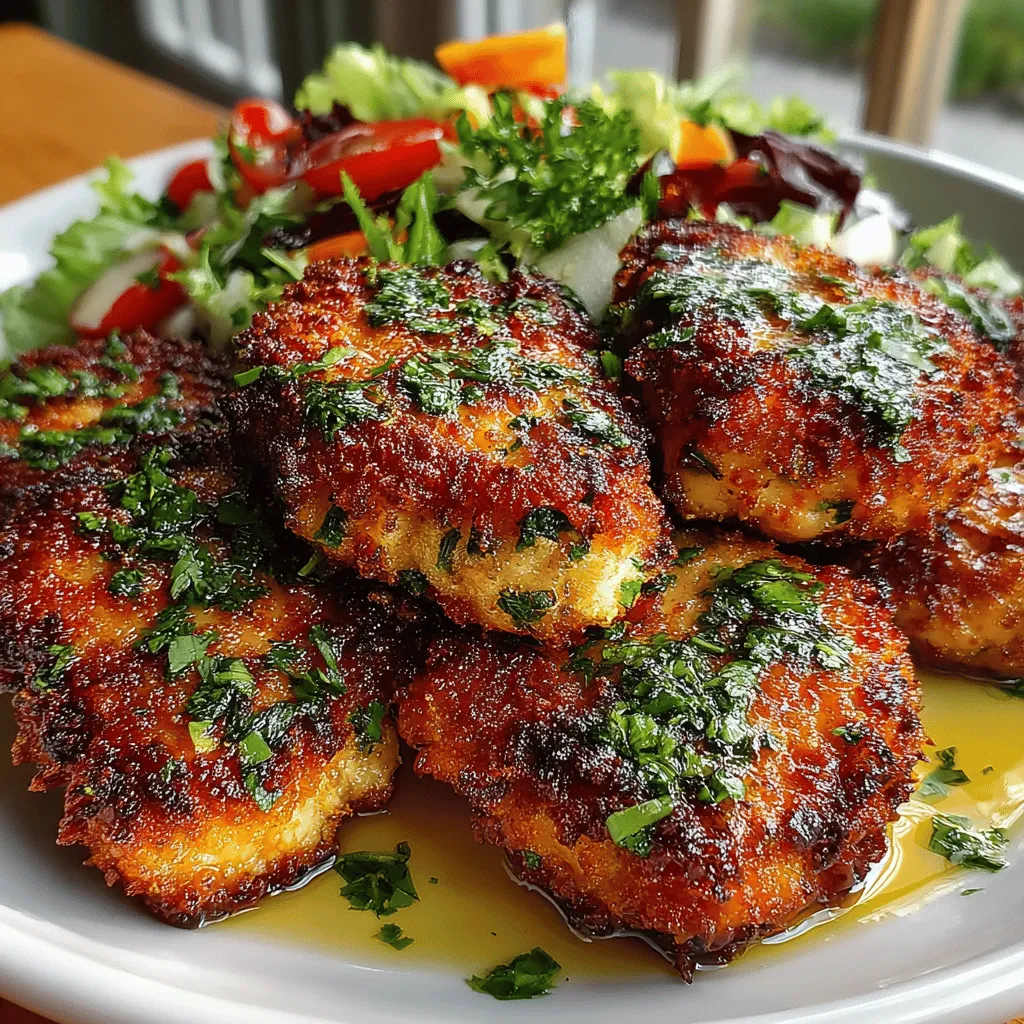 Das Rezept für Crispy Air Fryer Hähnchen-Cutlets ist nicht nur eine hervorragende Möglichkeit, Hähnchenbrust auf eine gesunde und schmackhafte Weise zuzubereiten, sondern es verkörpert auch den Zeitgeist der modernen Küche: schnell, einfach und köstlich. In Zeiten, in denen immer mehr Menschen auf gesunde Ernährung achten, bietet die Nutzung eines Air Fryers eine großartige Möglichkeit, frittierte Speisen mit deutlich weniger Öl zuzubereiten. Die Hähnchen-Cutlets sind außen knusprig und innen zart, was sie zu einer perfekten Wahl für ein schnelles Abendessen oder einen leckeren Snack macht.